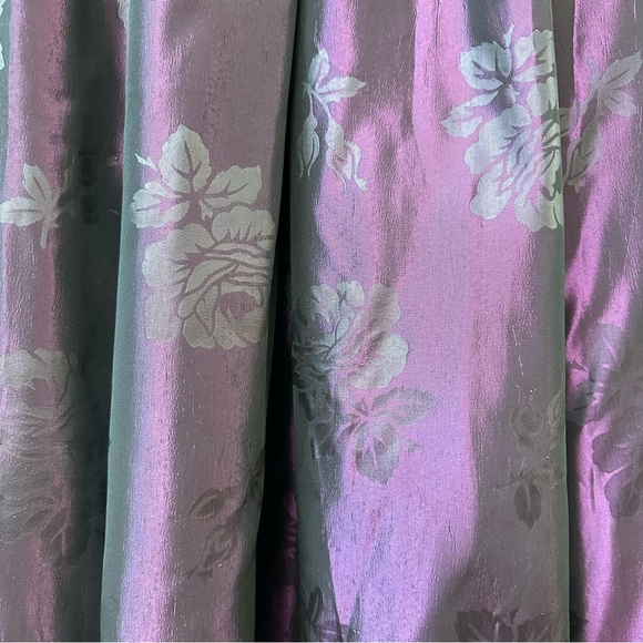 Vintage Laura Ashley Strapless Velvet Taffeta Gown Plum Black US10 - Picture 4 of 14